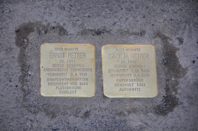 stolperstein caecilia und ernst reiter 27.7.2013 graz r